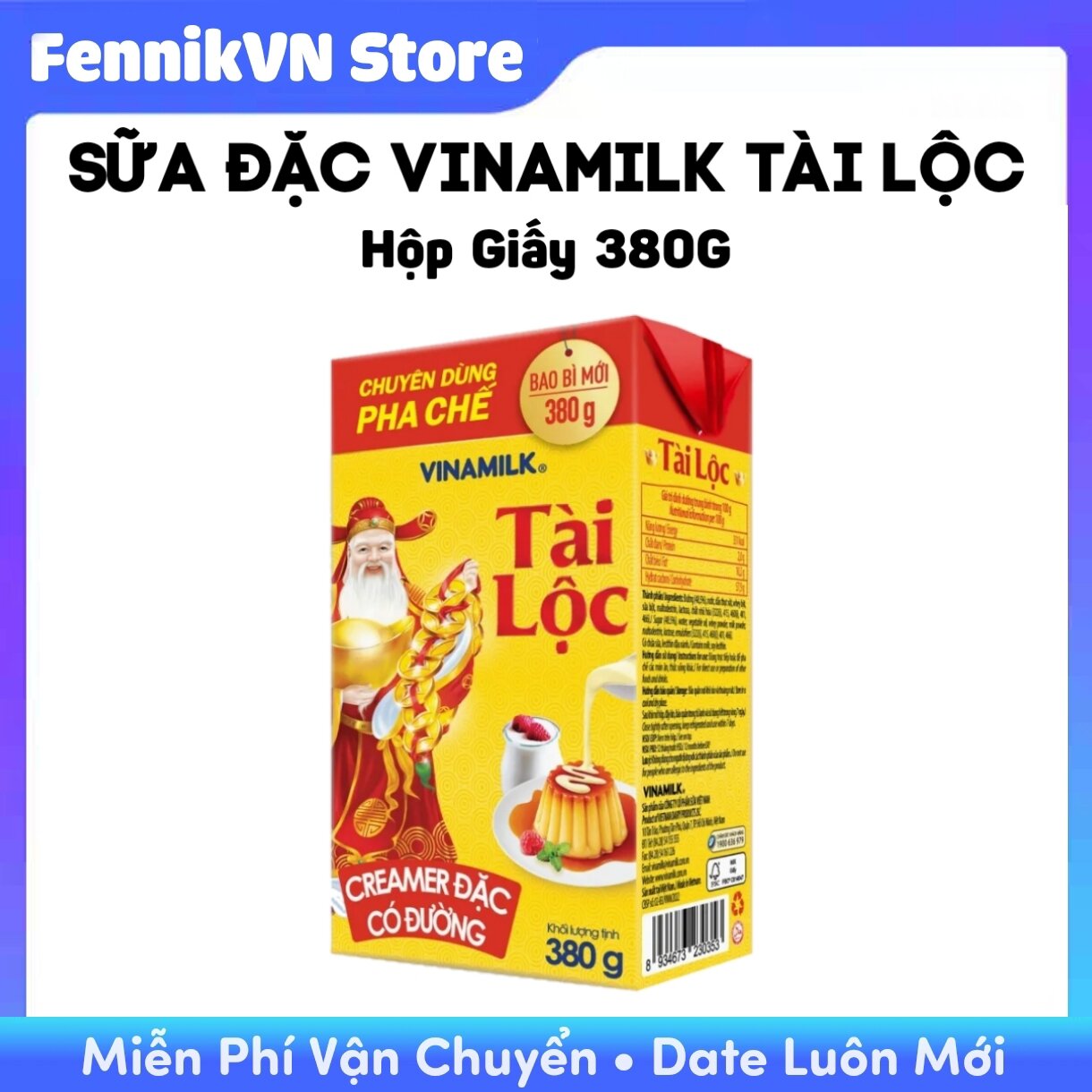 Sữa đặc vinamilk tài lộc hộp giấy 380g