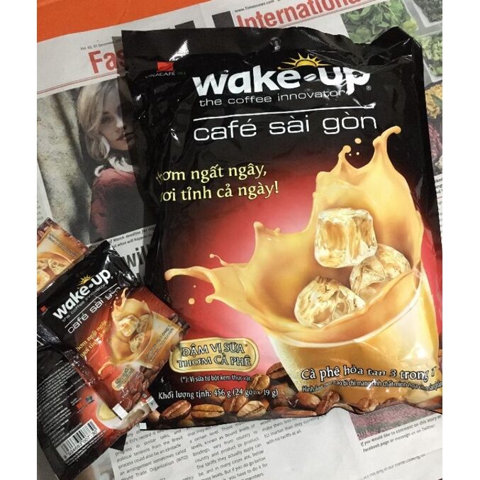 Combo 5 Bịch Cà Phê Wake Up Sài Gòn (24gói x 19g) DATE MỚI
