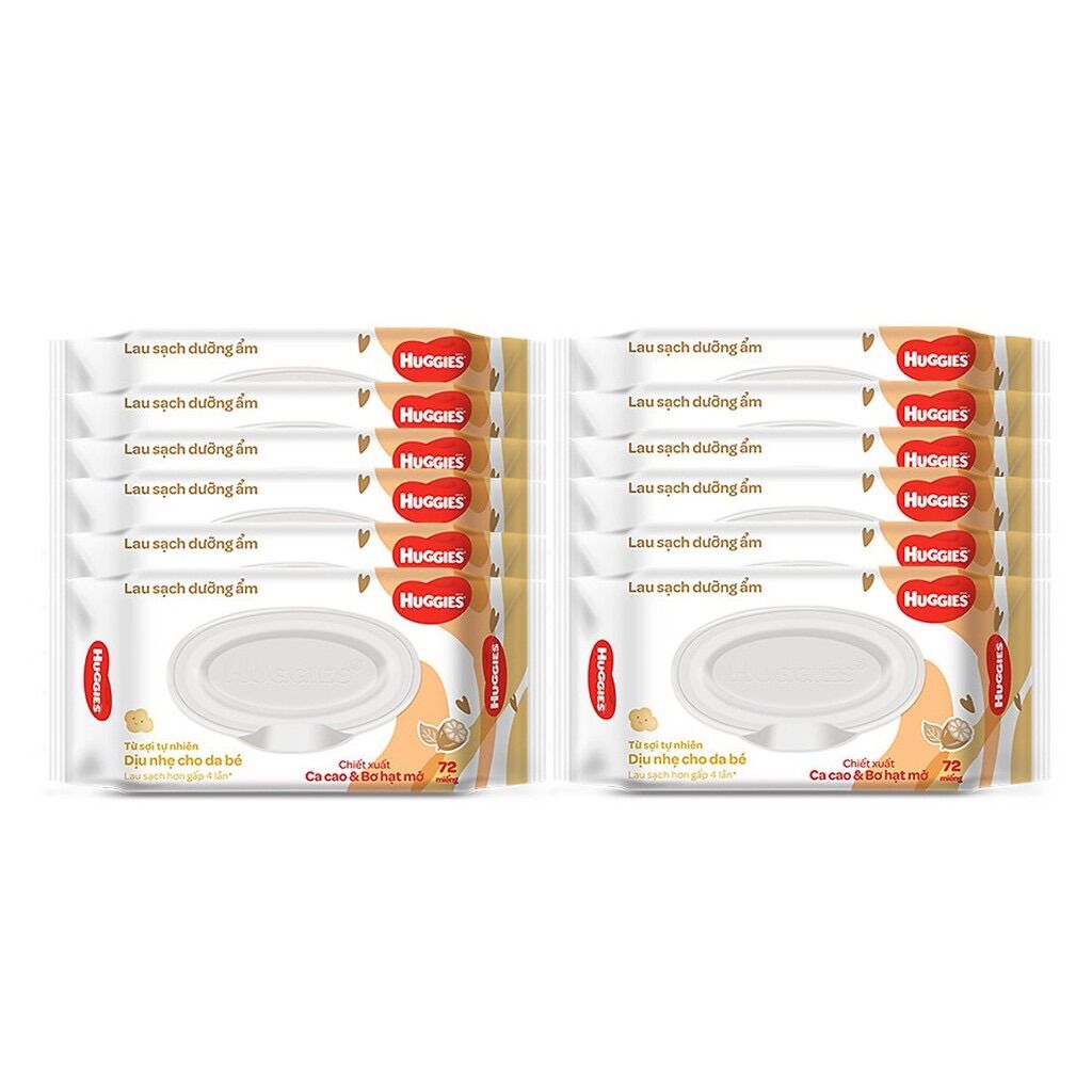 Khăn Ướt Huggies Cacao và Bơ Hạt Mỡ