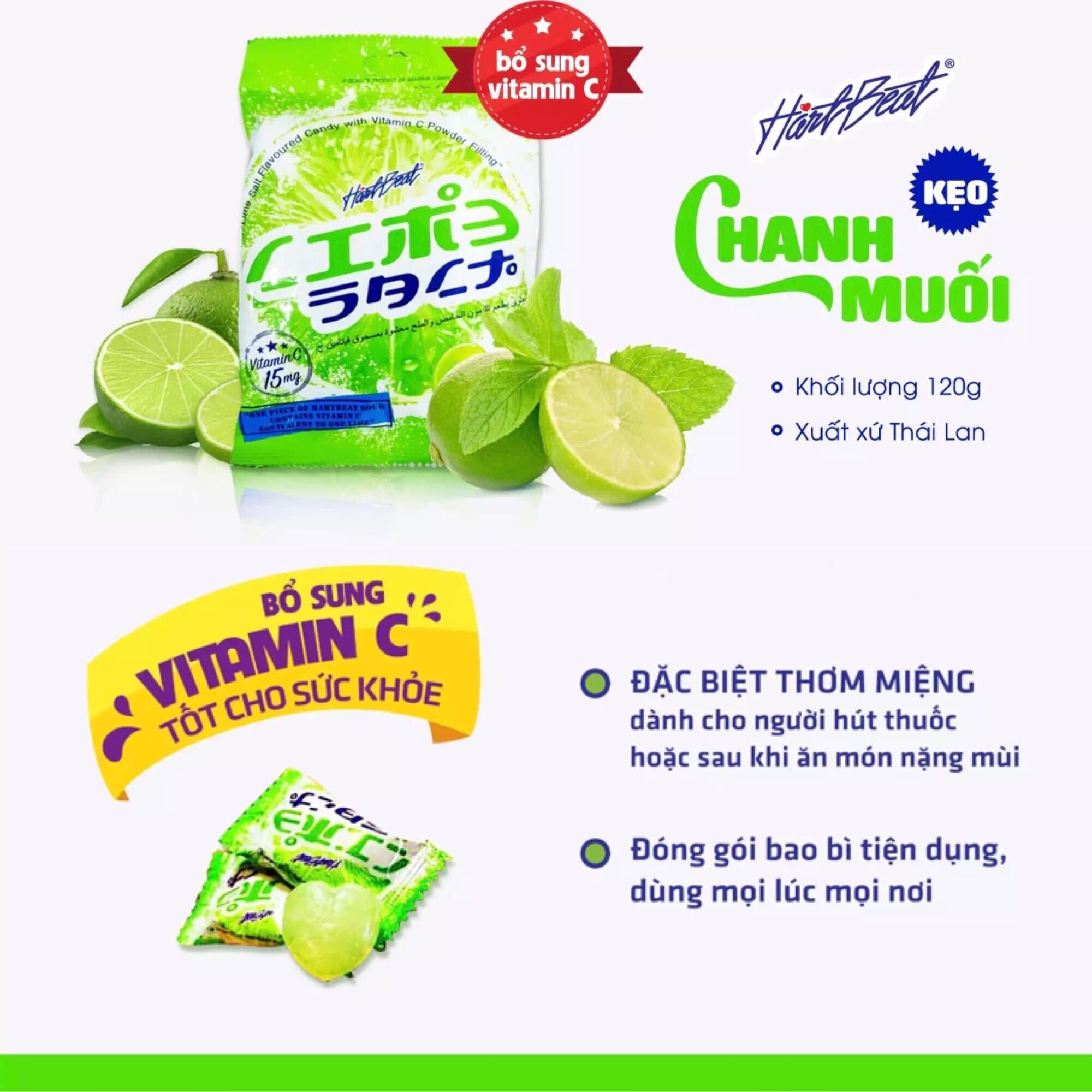 Kẹo ngậm chanh muối thái lan 120gr
