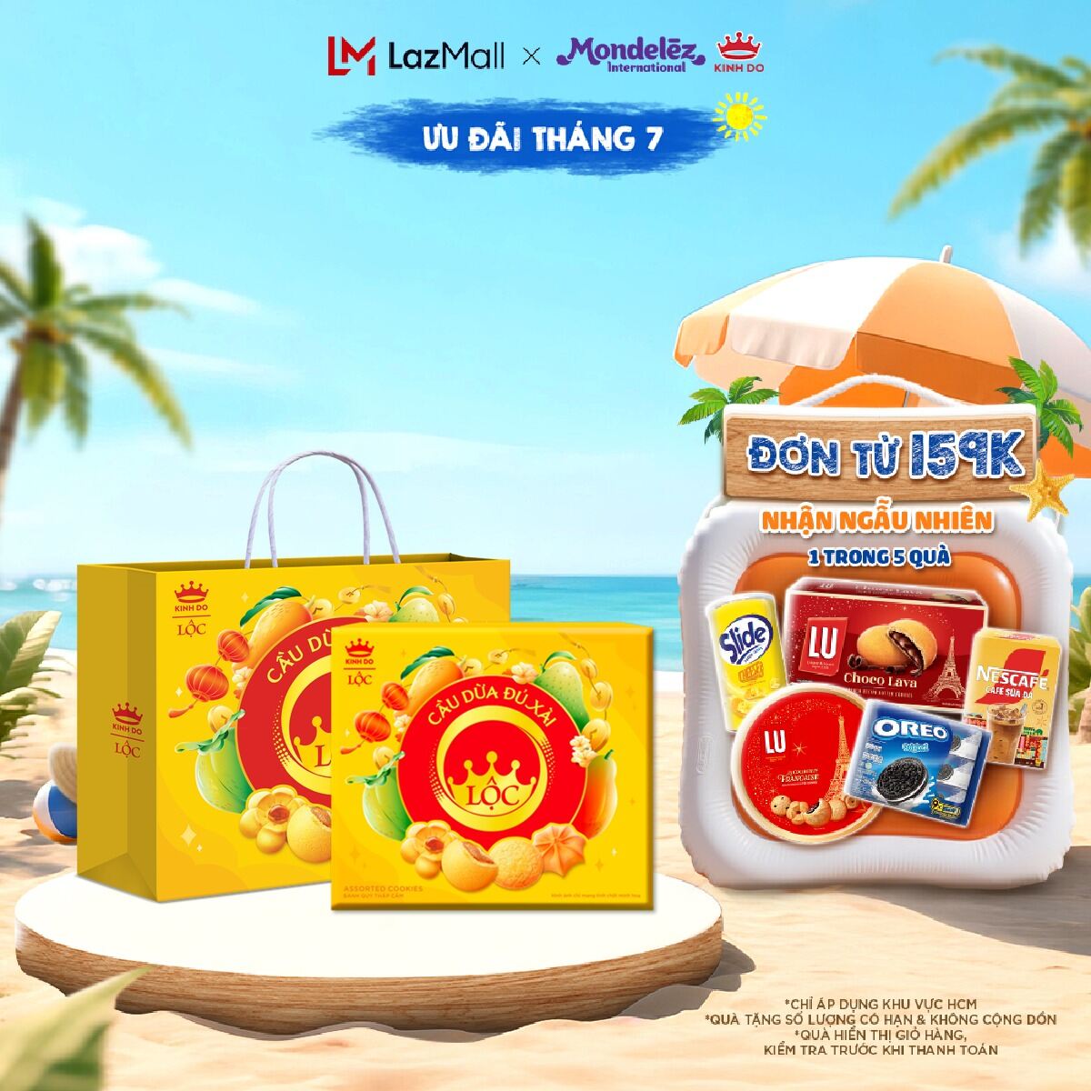   DATE 15 09 2025   CÓ TÚI GIẤY  Hộp Bánh Quy Kinh Đô "Cầu Dừa Đủ Xài" Hộp Quà Tết 300G 