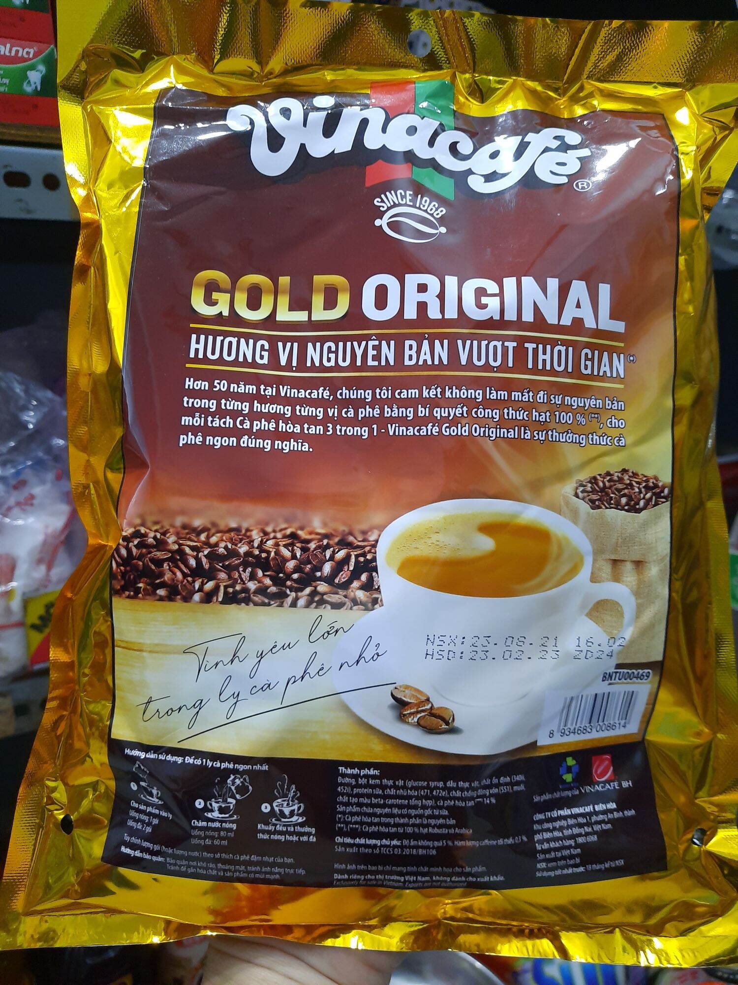 Cafe sữa vinacafe bịch 24 gói× 20g