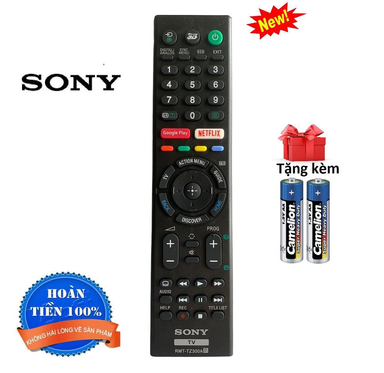 Bảng giá Điều khiển tivi Sony RMT-TZ300A - Hàng tốt [ tặng kèm pin ]