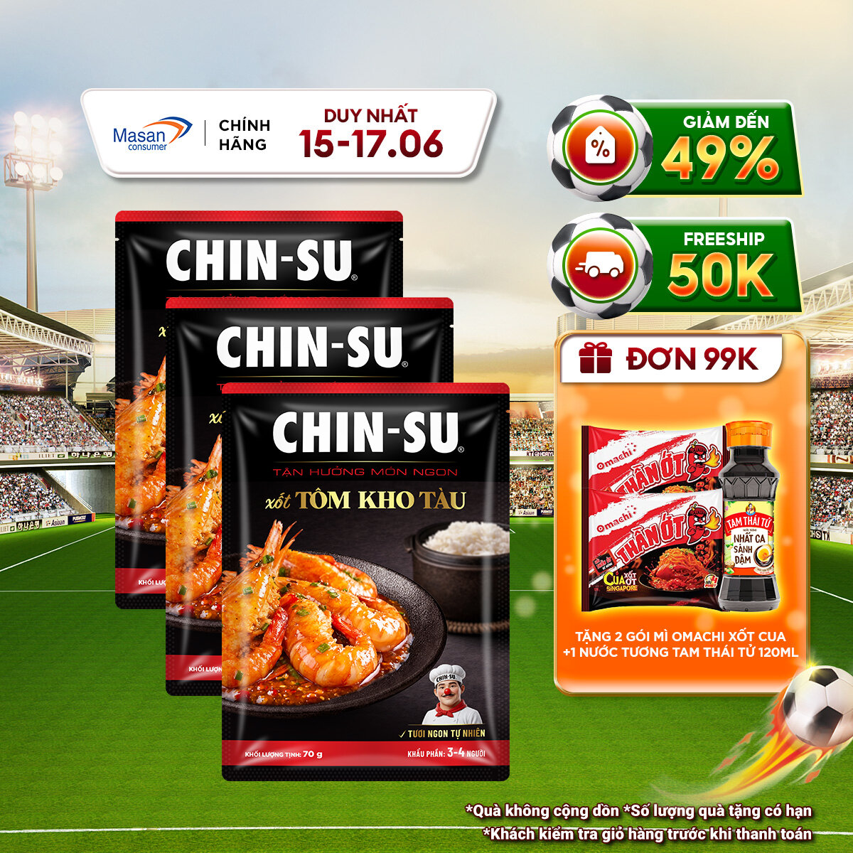 [Chọn Loại] Combo 3 Túi Xốt nhà hàng CHIN-SU