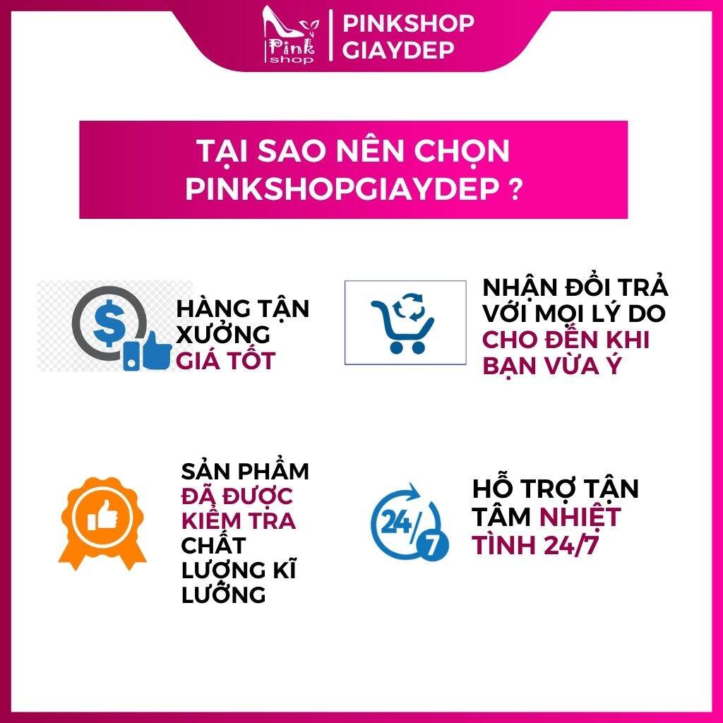 Giày cao gót PinkShopGiayDep sandal cao gót nữ kiểu mới đẹp đế vuông 7 phân quai ngang lót mút cực xinh SD7TLM