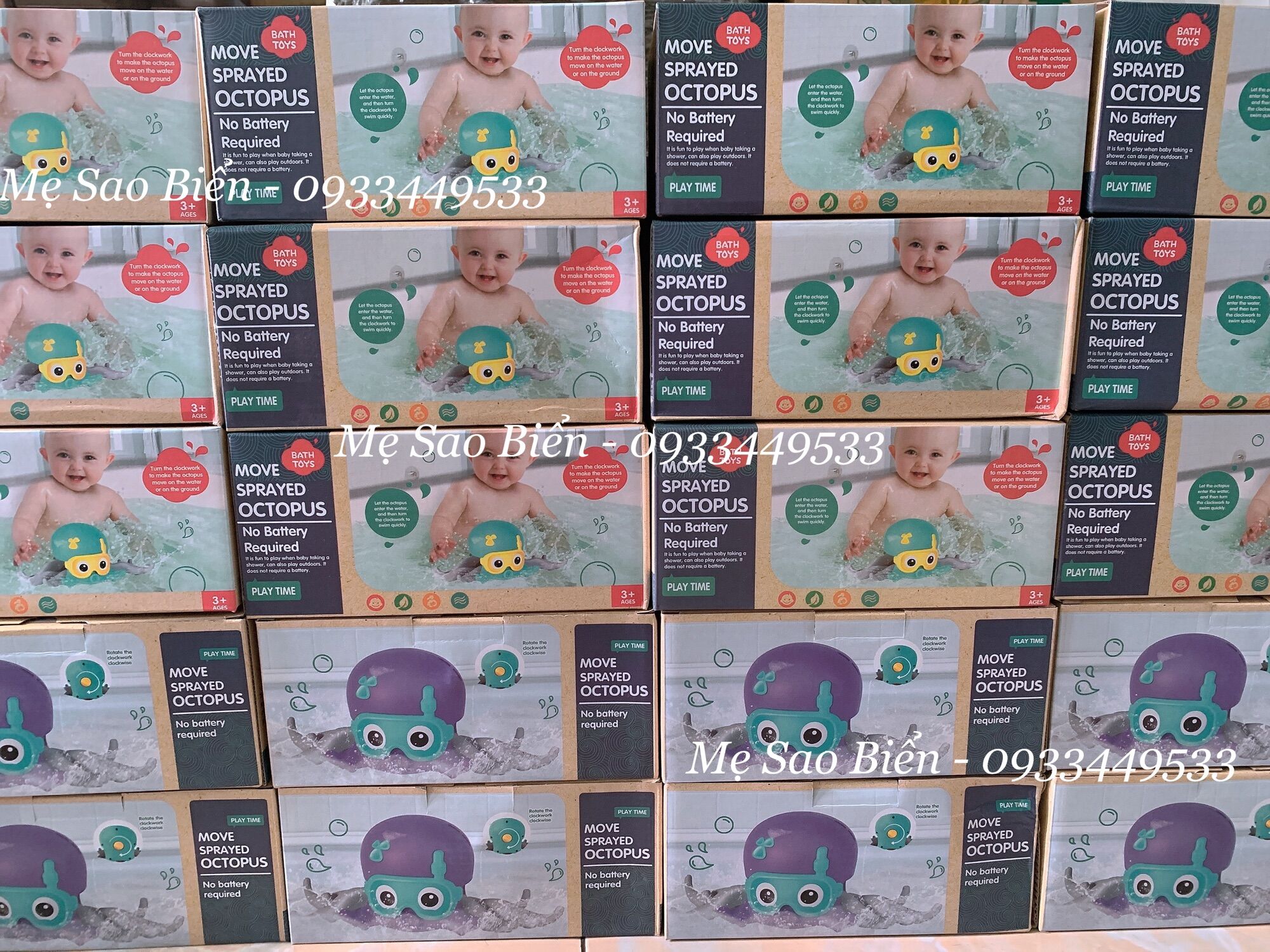 Đồ chơi Bạch tuột vặn cót cho bé đồ chơi nhà tắm
