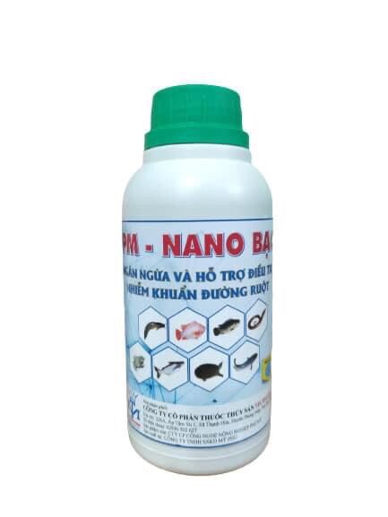 Nano bạc phòng nhiễm khuẩn ruột cho cá tôm , lươn, ếch chai 500 ml