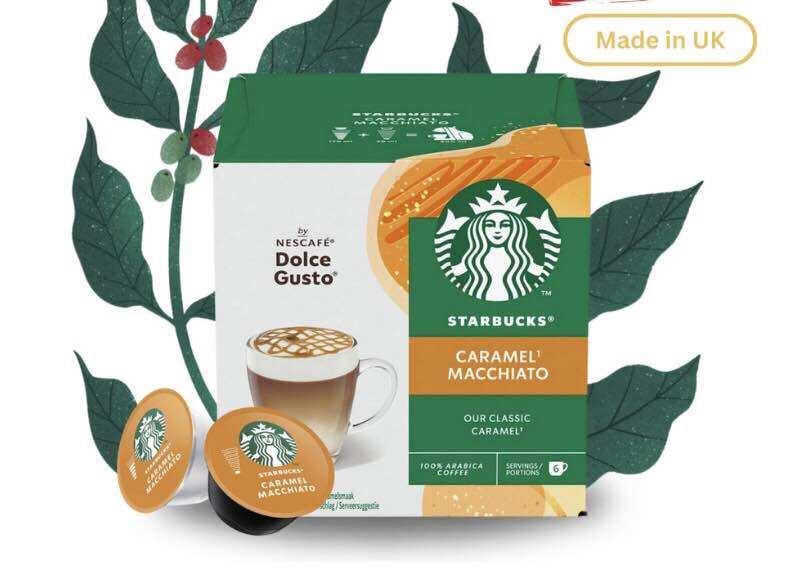 Cafe viên nén Dolce gusto Starbuck vị Caramel machiato hạn 02/2025