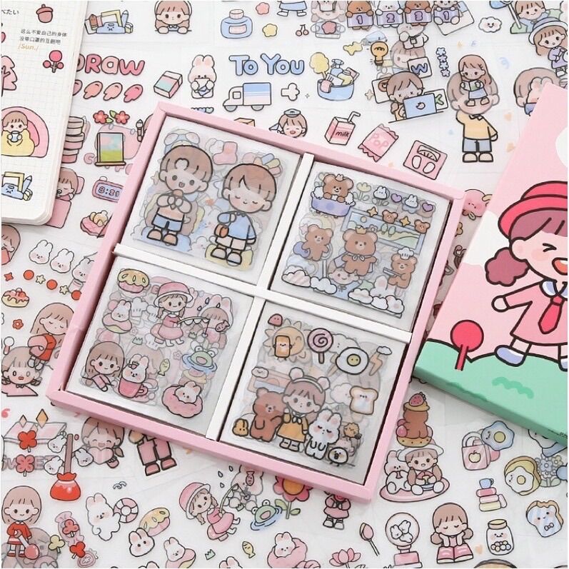 *Sticker cute - Set 25 tấm sticker/ set 10 tấm  sticker ngẫu nhiên trang trí sổ tay cute