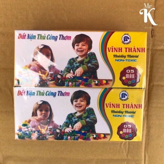 Lốc 10 hộp đất nặn thủ công 5 màu vt