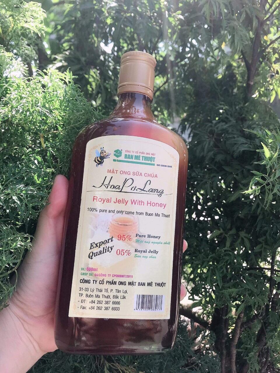 Mật ong sữa chúa Hoa pơ Lang 600ml