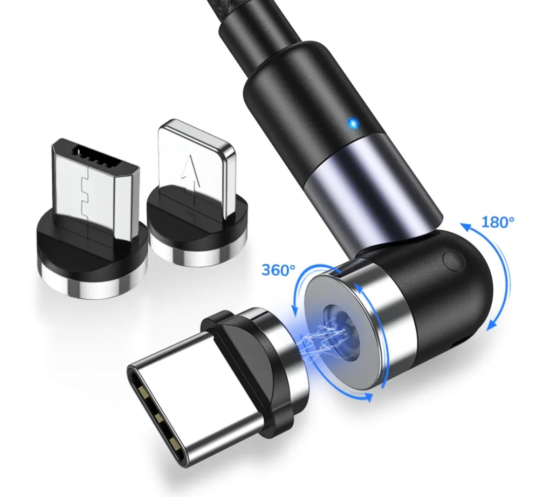 Cáp sạc nam châm 3 trong 1 tiện dụng với nam châm hút siêu mạnh