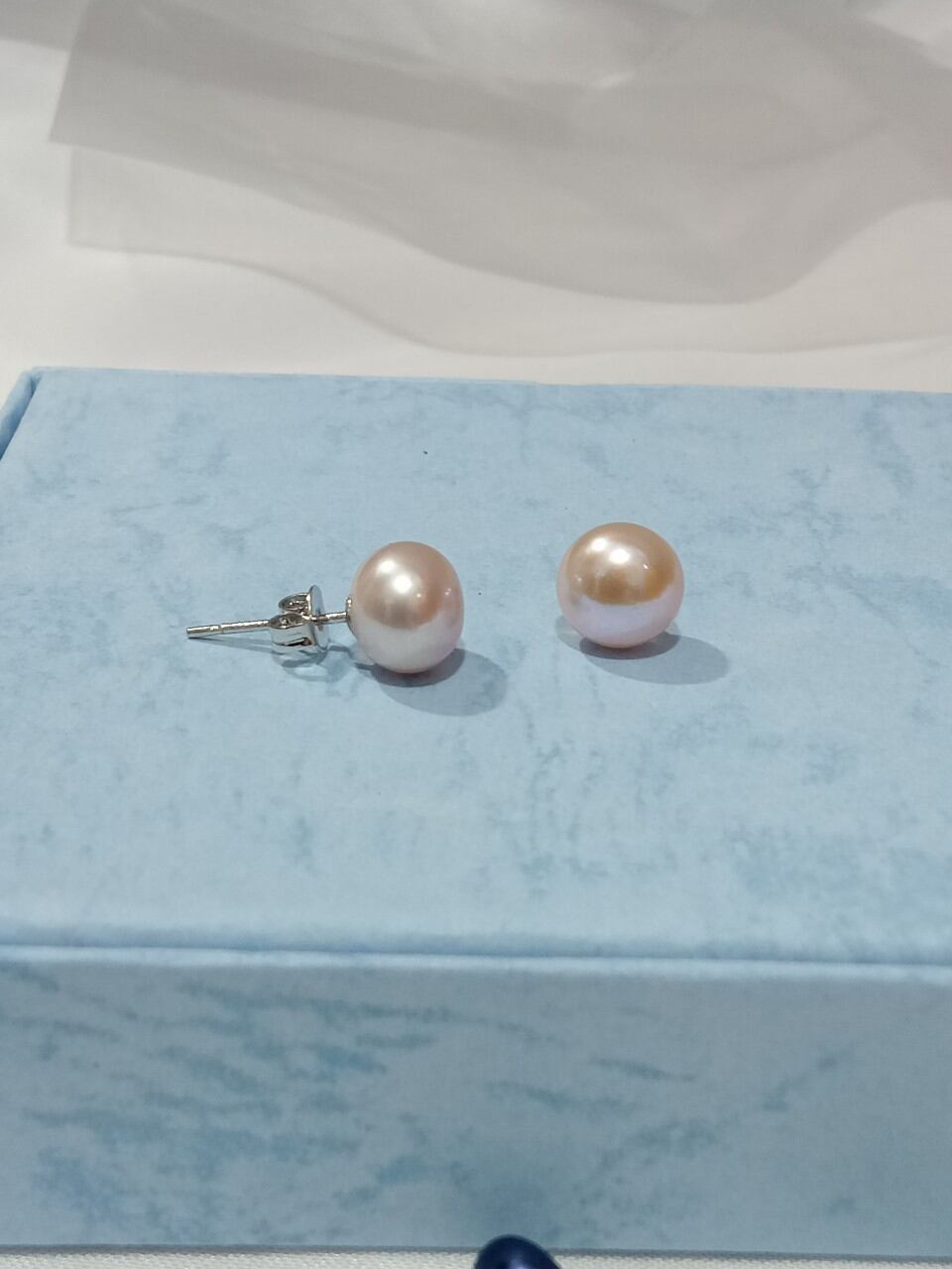 Bông tai ngọc trai nụ sát tai 6-7mm (2 đôi)