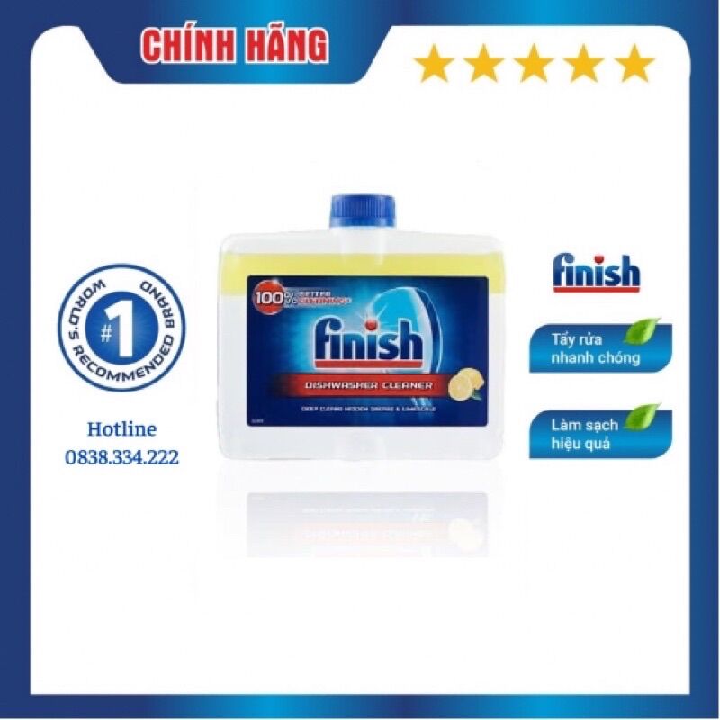 Dung dịch vệ sinh máy rửa bát chai 250ml Finish