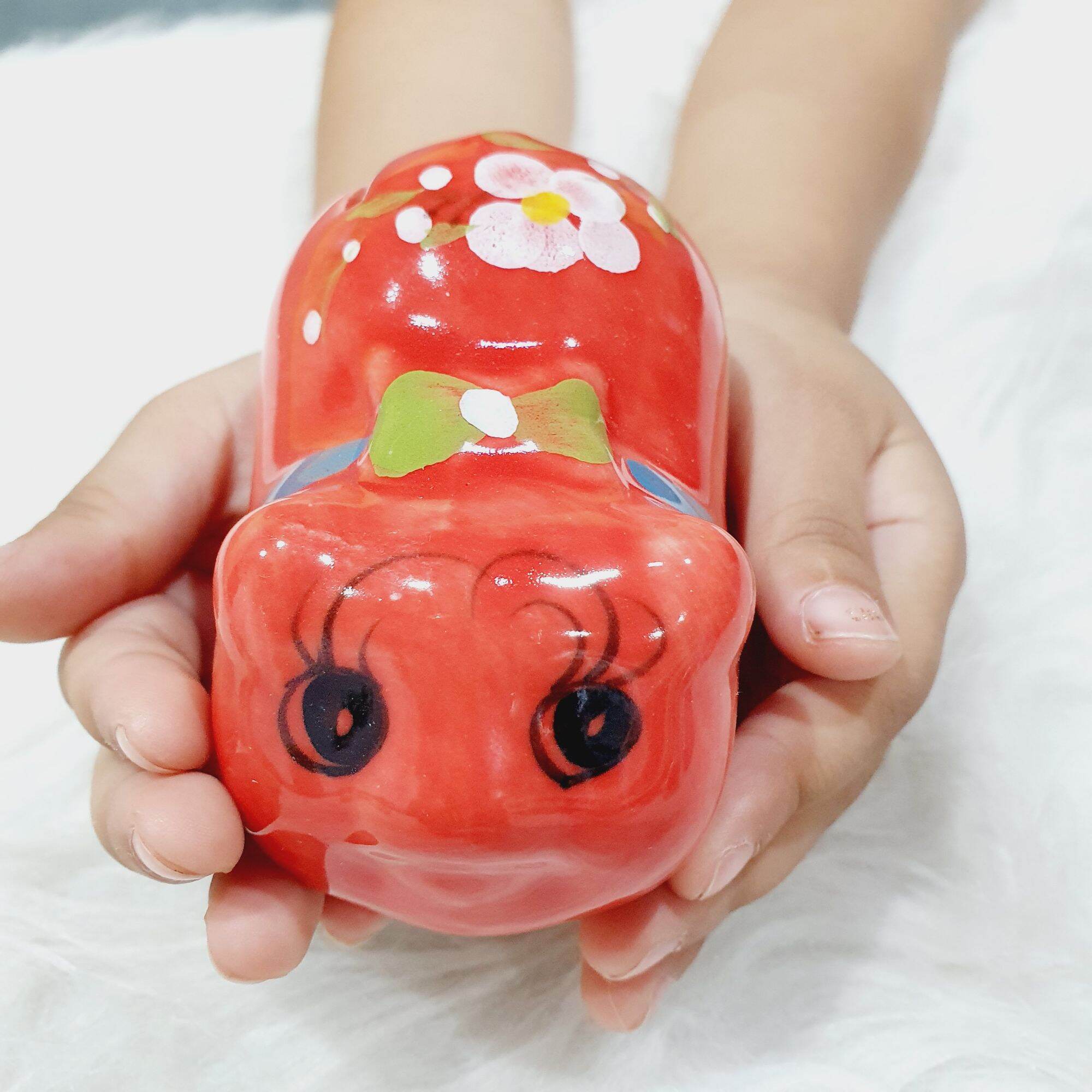 Lợn nơ sứ tiết kiệm size mini để bàn trang trí