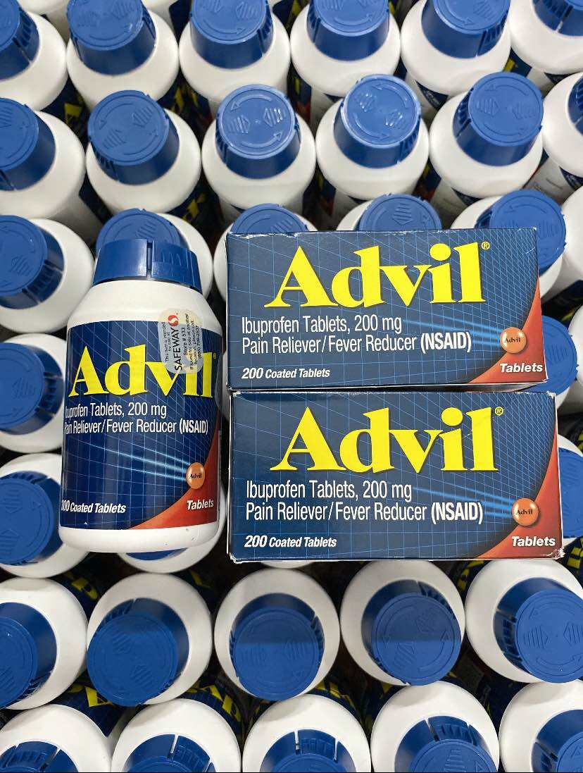 HÀNG MỸ Viên uống giảm đau Advil Ibuprofen 200mg Tablets
