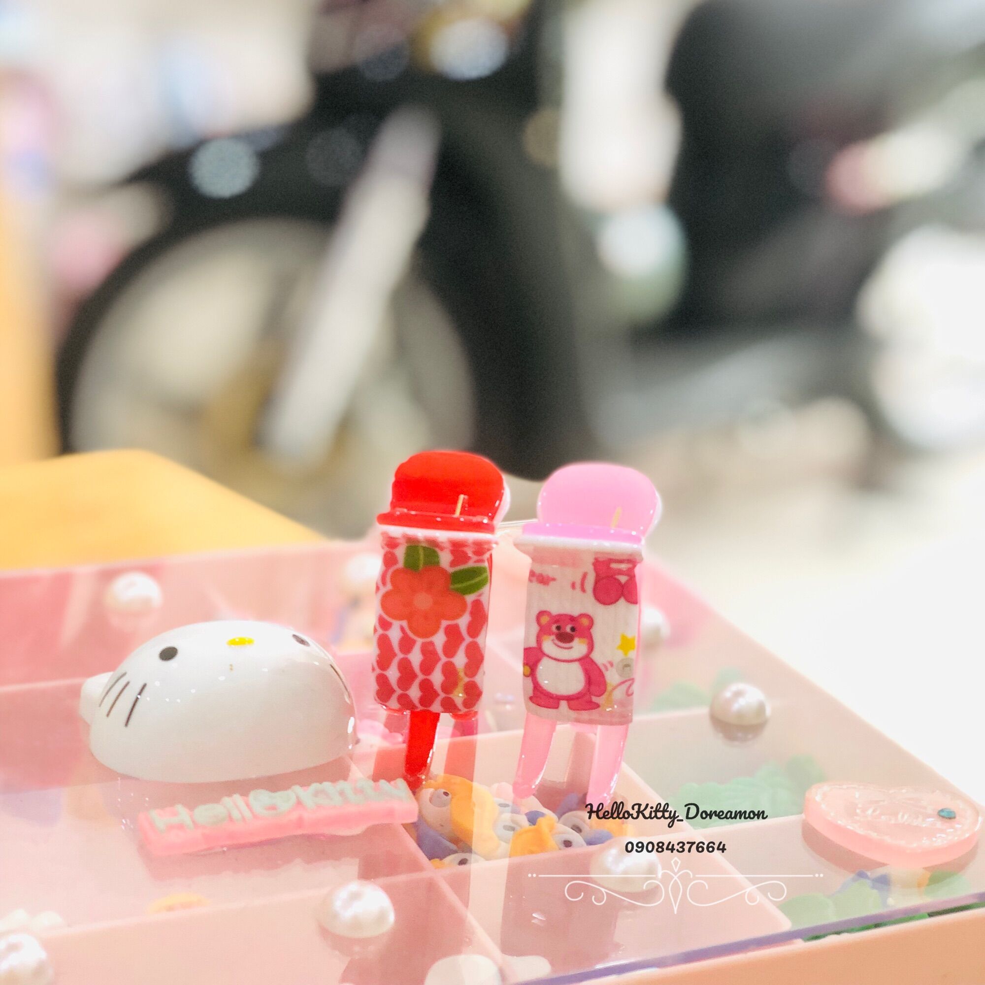 SET 2C KẸP TÓC 3R IN HÌNH GẤU DÂU LOTSO