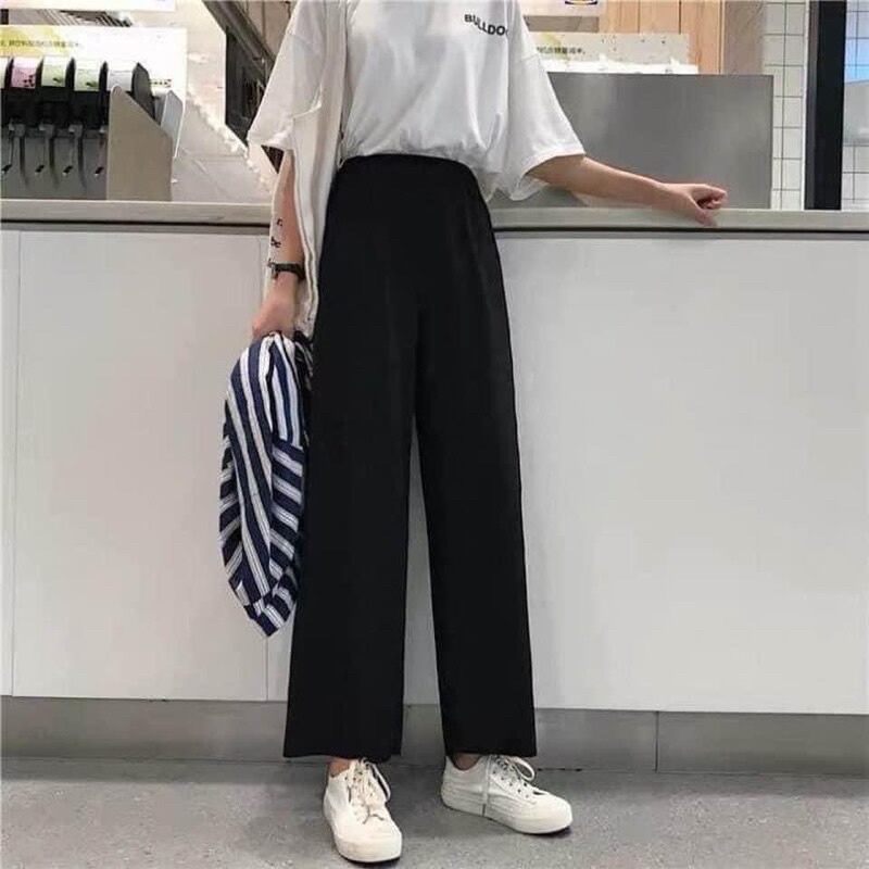 Quần ống rộng suông trơn hottrend teen