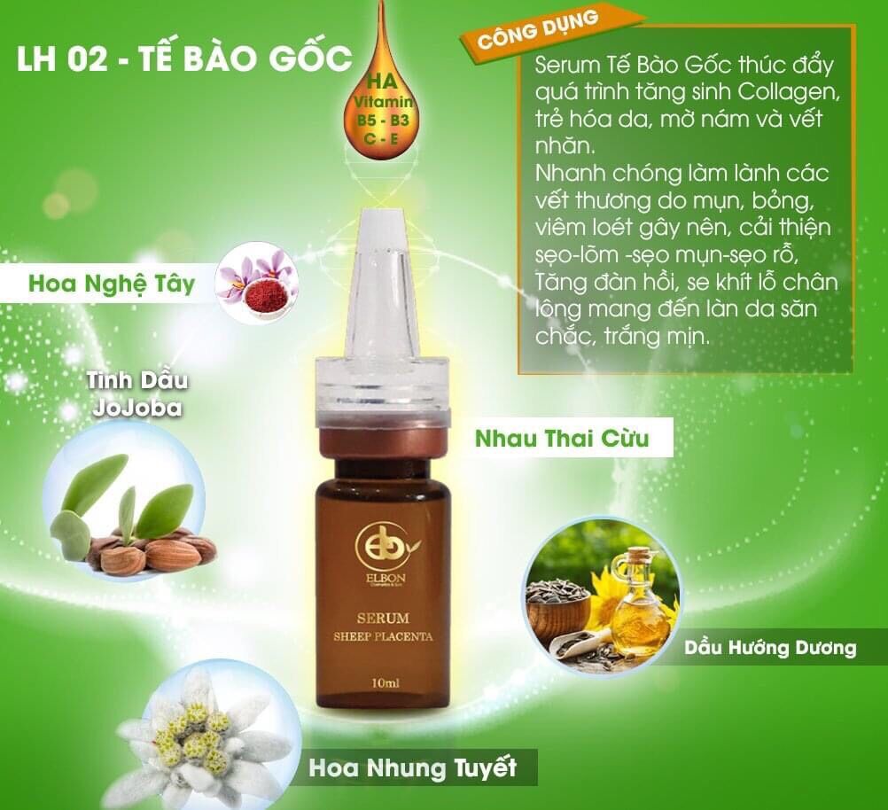 Tế bào gốc phục hồi sẹo elbon 10ml x2