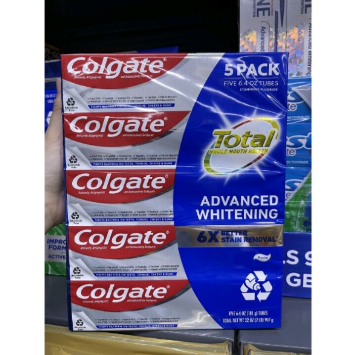 SET 5 HỘP KEM ĐÁNH RĂNG COLGATE HÀNG NHẬP CHUẨN MỸ
