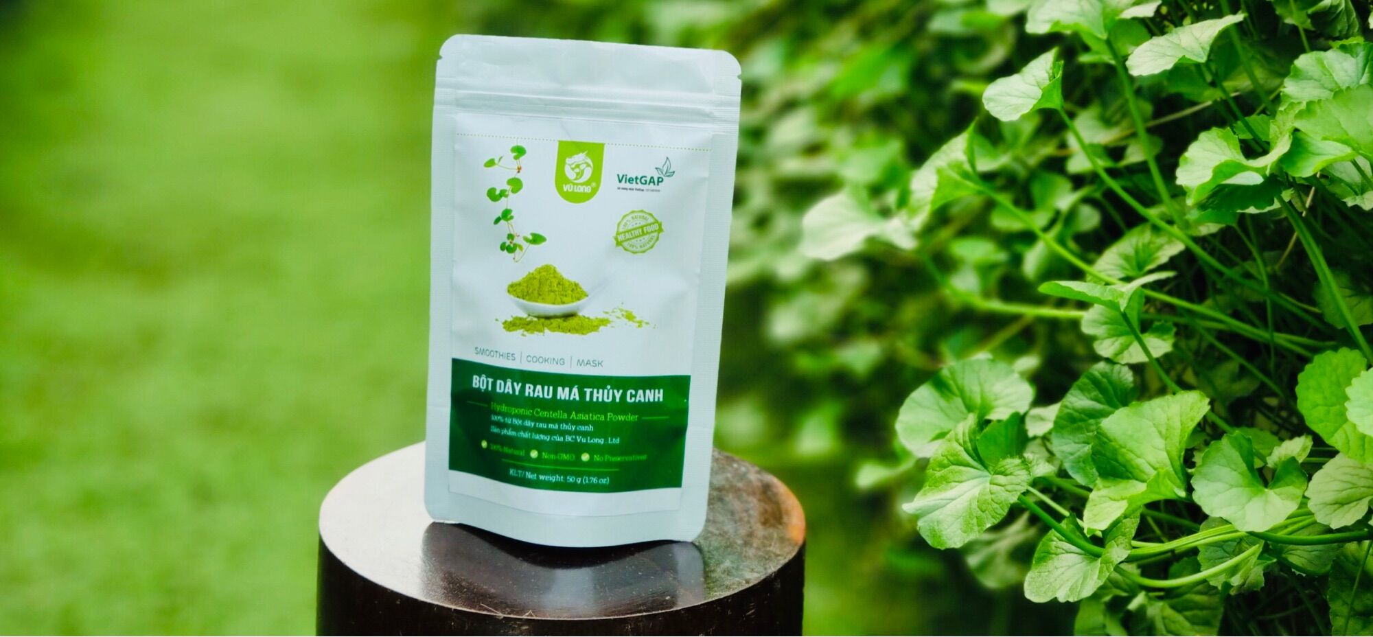 Bột dây rau má thuỷ canh không đường 50g