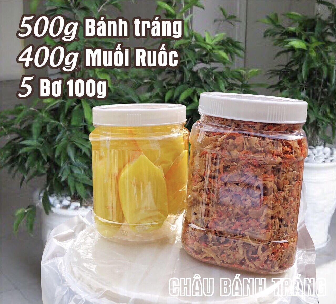 Combo bánh tráng phơi sương SIÊU BỰ.500g Bơ 400g muối ruốc hành phi.Tổng 1,4kg