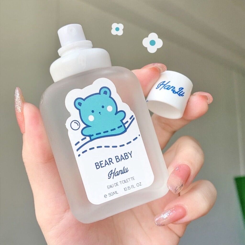 Nước hoa xịt thơm toàn thân gấu HANLU Baby Bear dễ thương 50ml (An toàn cho cả mẹ và bé)