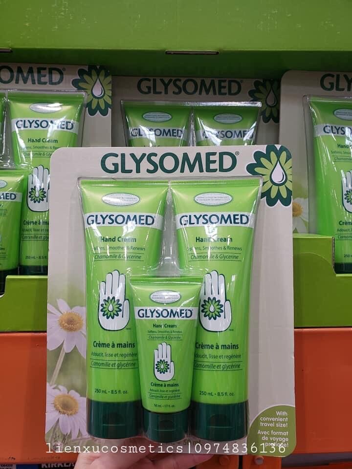 Kem dưỡng da tay Glysomed 50ml&250ml;bill Costco Canada