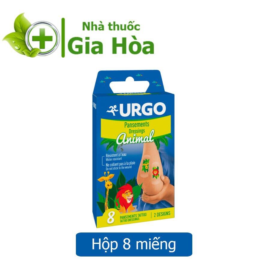 Băng cá nhân trẻ em hình thú Urgo Tattoo Dressing
