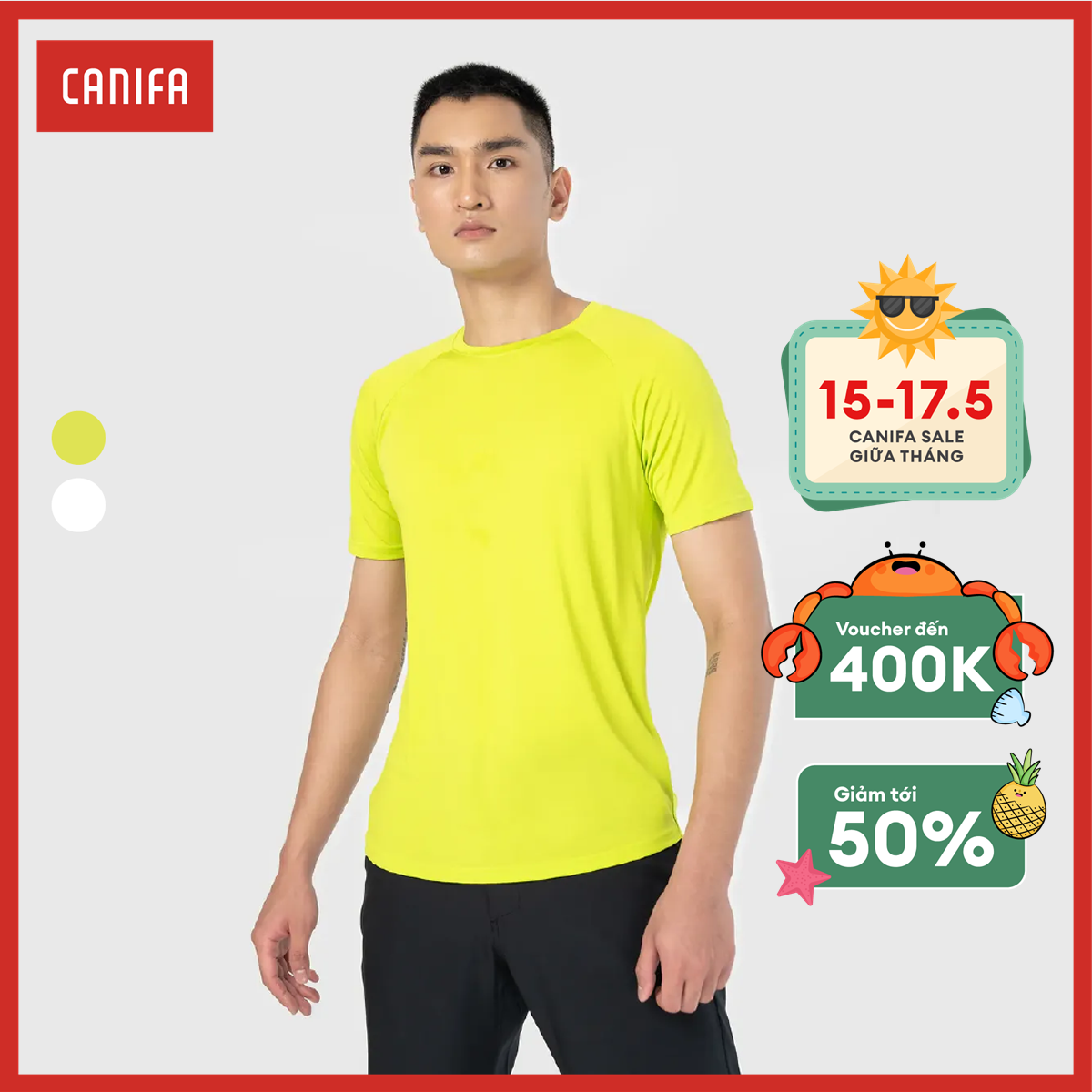 Áo phông nam active canifa - 8ts21s001