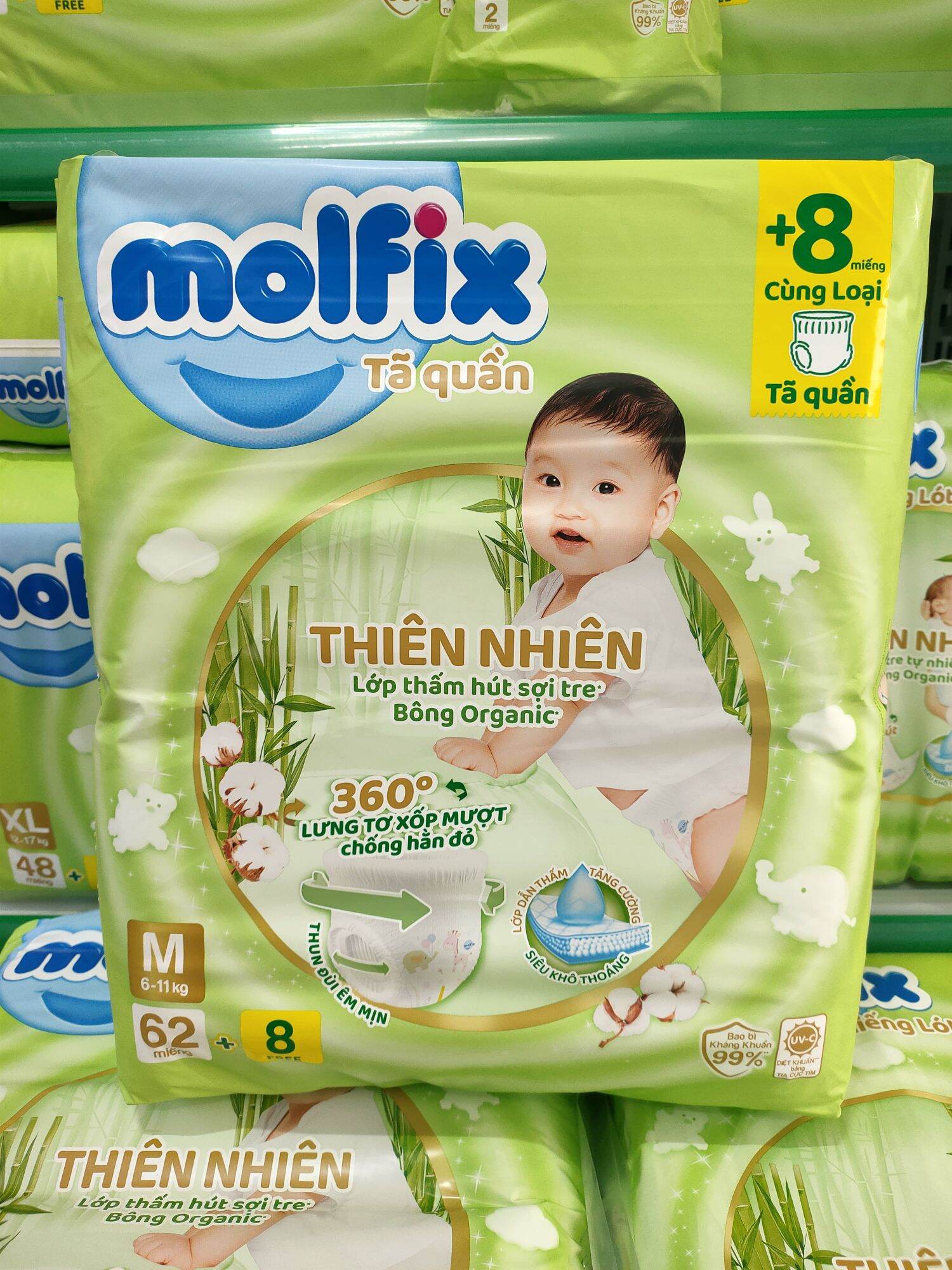 Tã quần Molfix Thiên Nhiên size M/L/XL/XXL