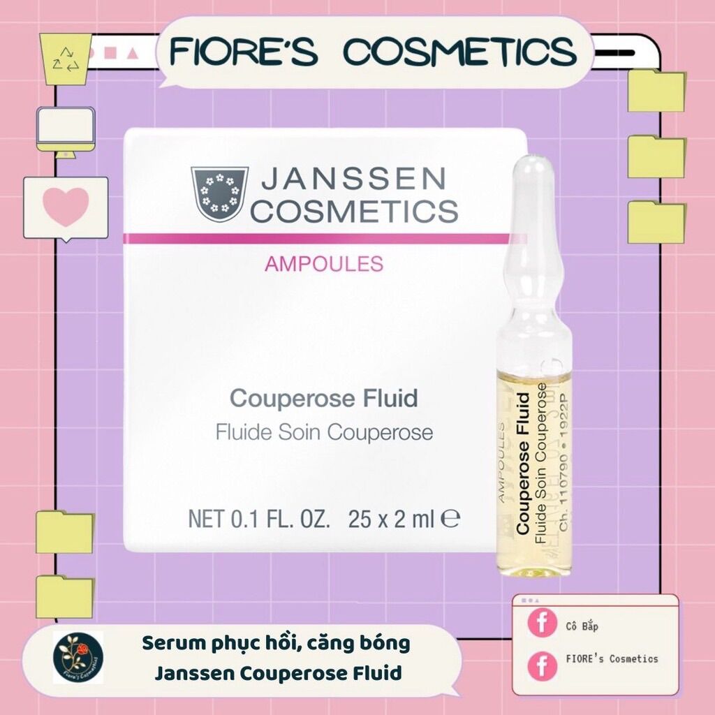 Serum phục hồi, giả.m đỏ Janssen Couperose Fluid