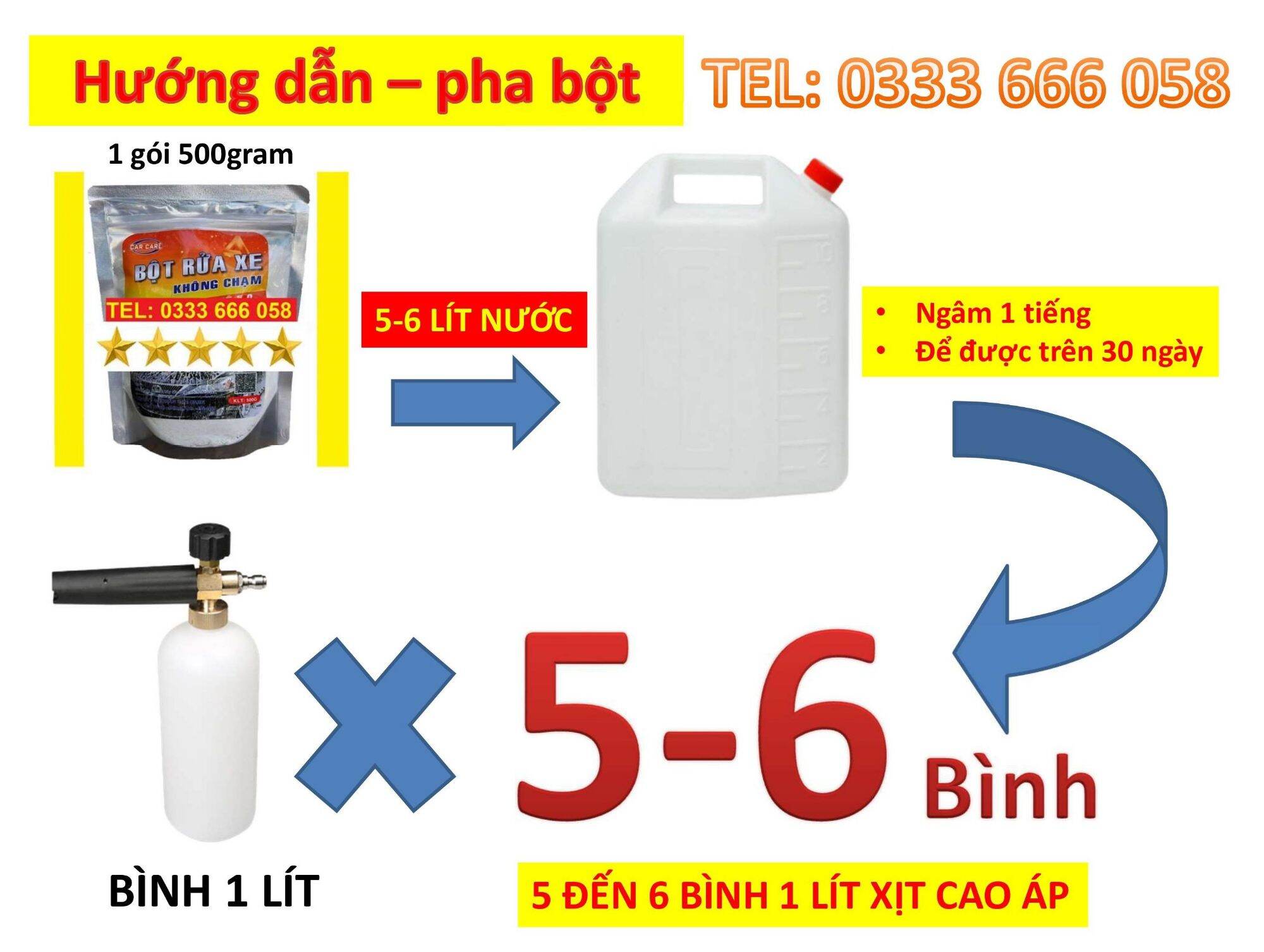 Bột rửa xe không chạm