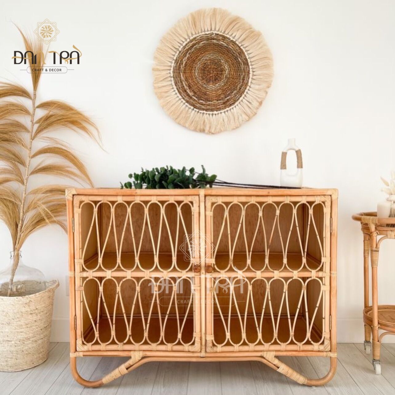 Tủ mây gác măng giê - kệ tủ mây để đồ cao cấp - tủ mây tự nhiên decor đan trà - nội thất mây tre đan