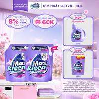 Combo 2 Nước giặt xả cho máy giặt cửa trước MaxKleen hương Huyền Diệu 2.2kg
