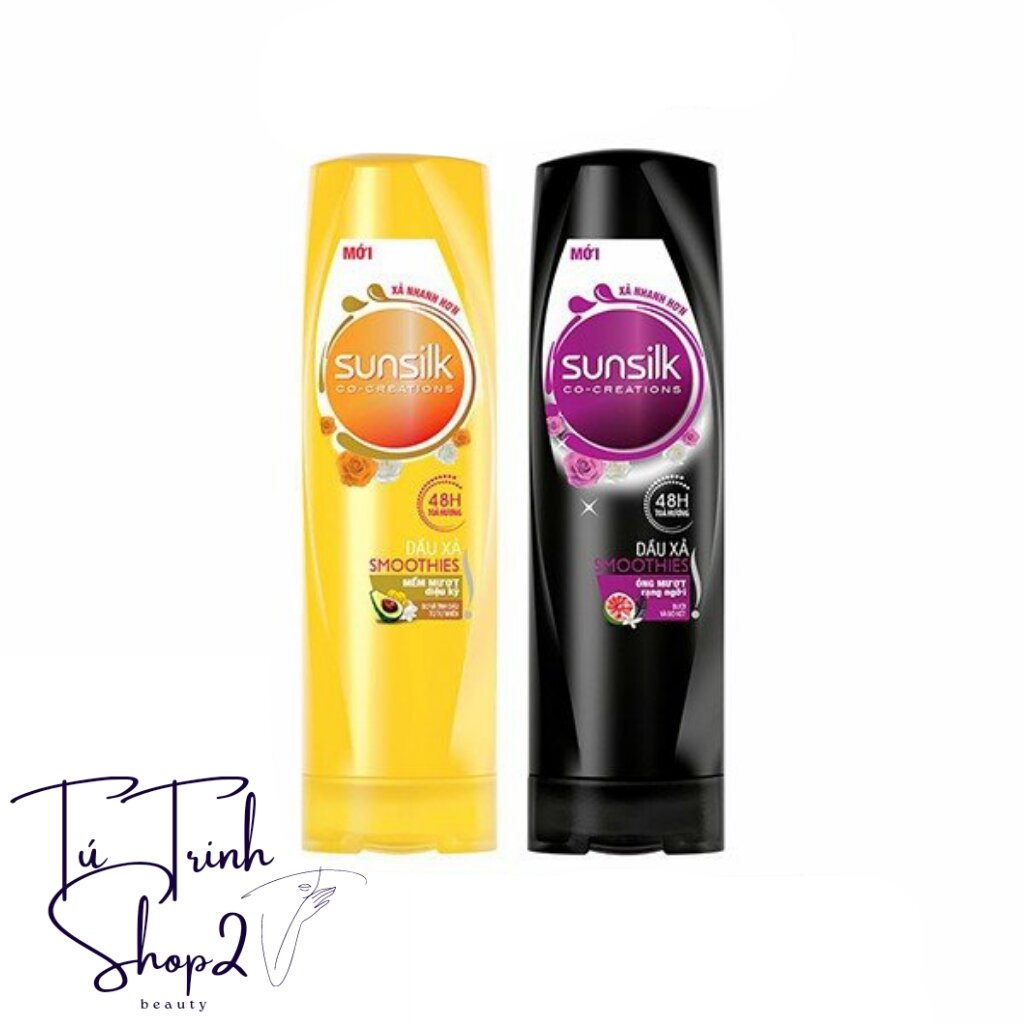(hàng khuyến mãi tách sét)Combo 2chai Dầu Xả SunSilk Óng Ả Rạng Ngời 140g x2 (2 màu)