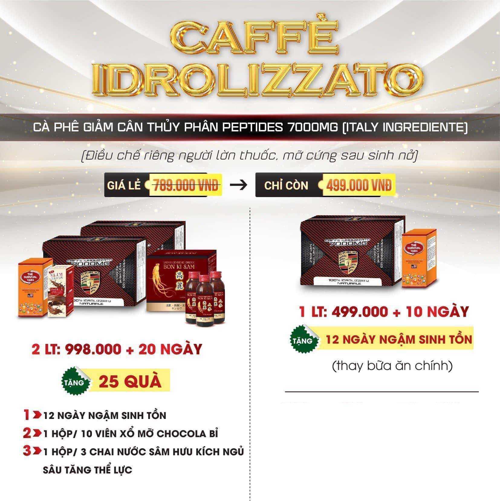 cafe giảm cân thủy phân - cafe giảm cân lắc thủy phân - cafe giảm cân 700mg