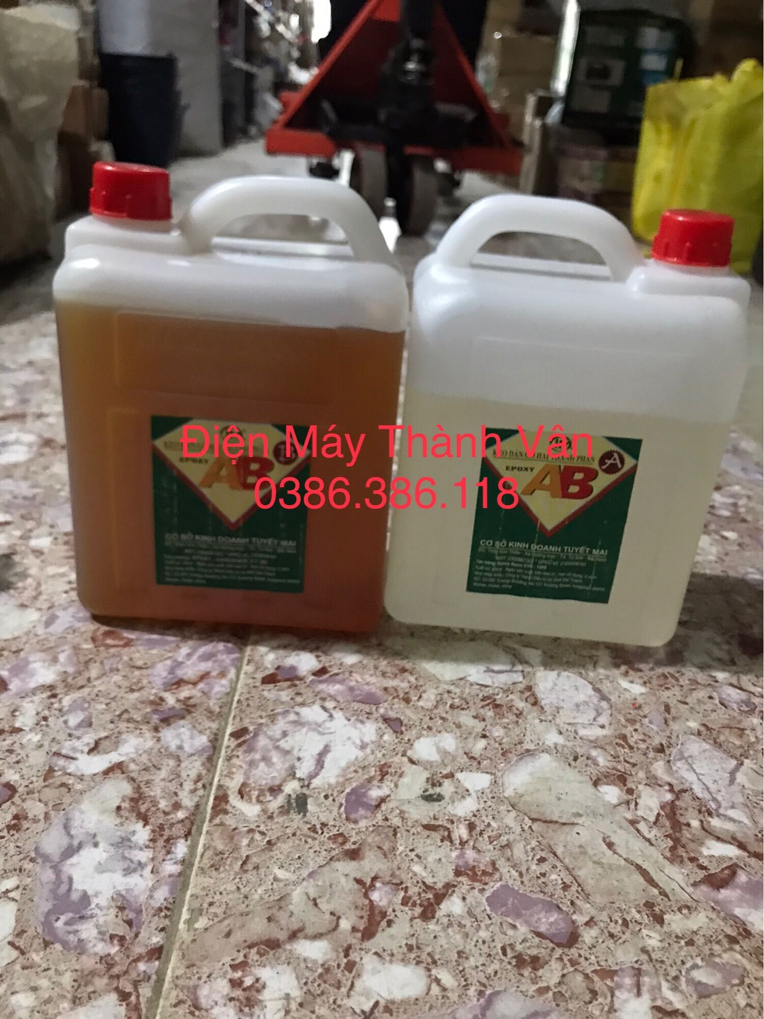 Keo AB tuyết mai cặp 2lít keo gắn gỗ