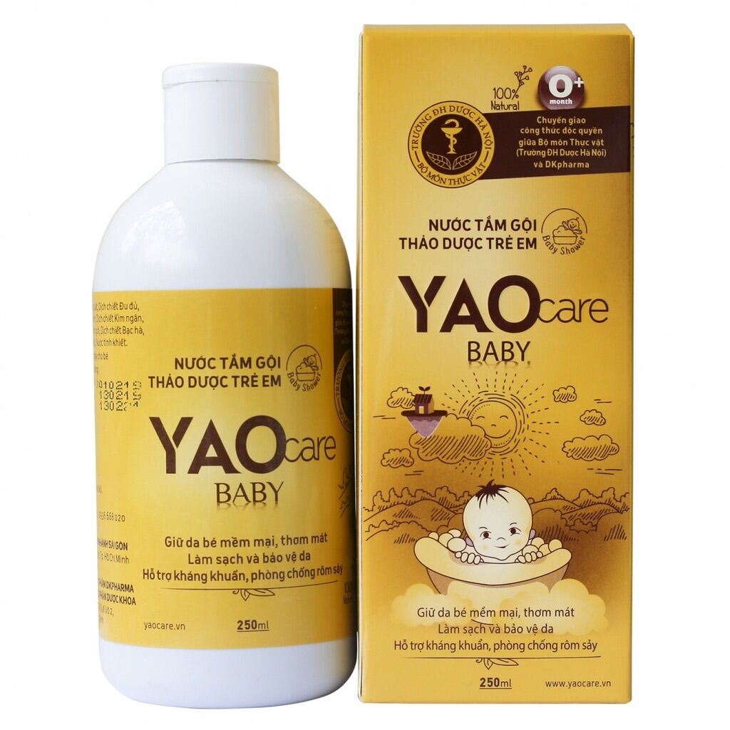 Nước tắm gội thảo dược YAOCARE Baby cho Bé -Chai 250ml - Yaocare DKX