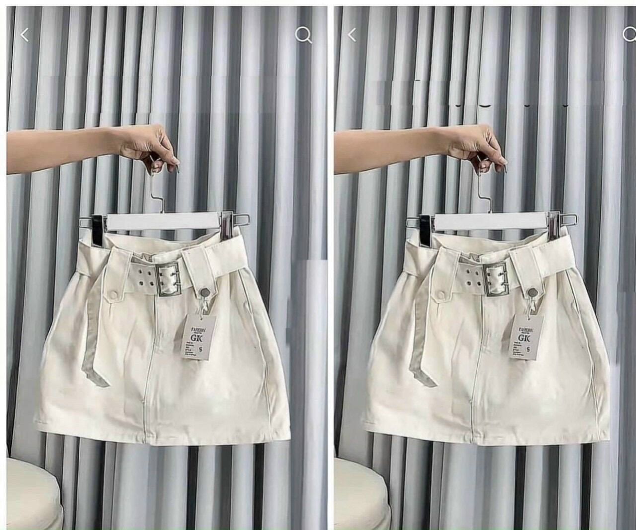 Chân váy kaki chữ A kèm sợi khoá LSK