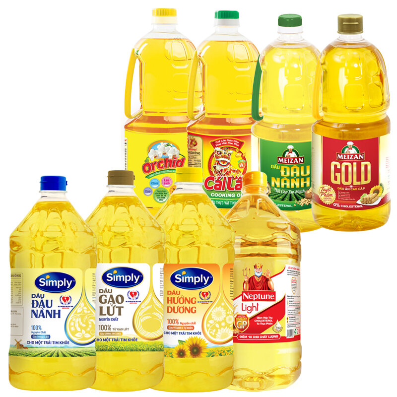 Chai 2L dầu đậu nành dầu ăn Simply Neptune Meizan Cái Lân Orchid