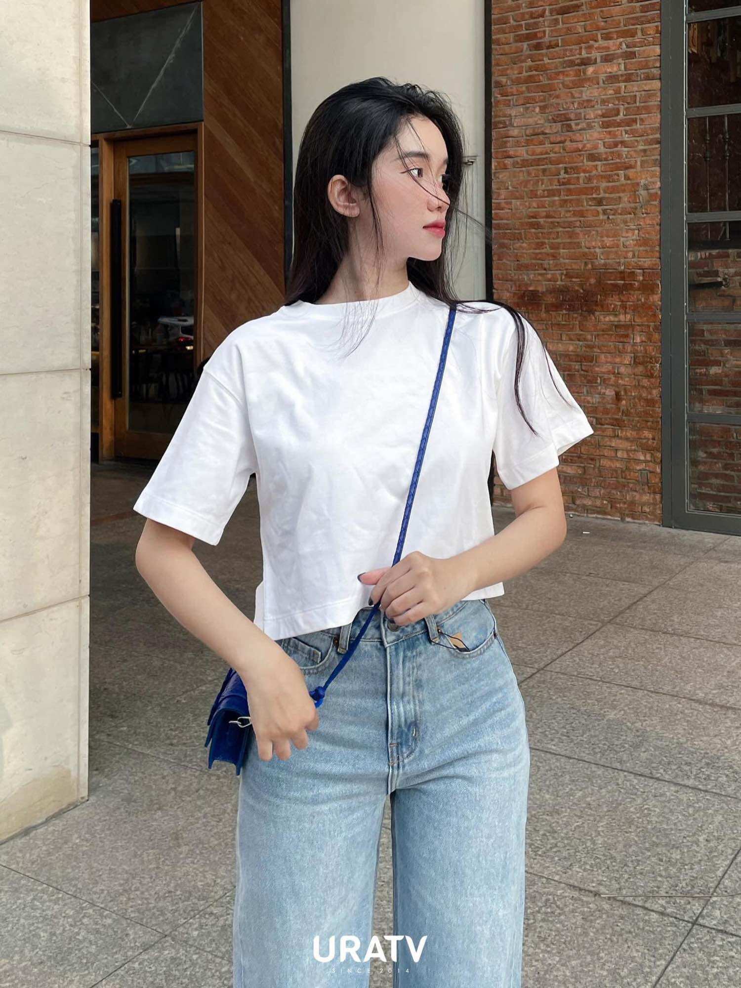 [CÓ SẴN-ẢNH THẬT] Áo Crop trơn tay ngắn