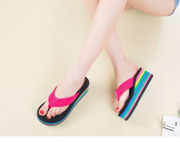 Dép kẹp xốp cầu vòng 9p ₫&&&