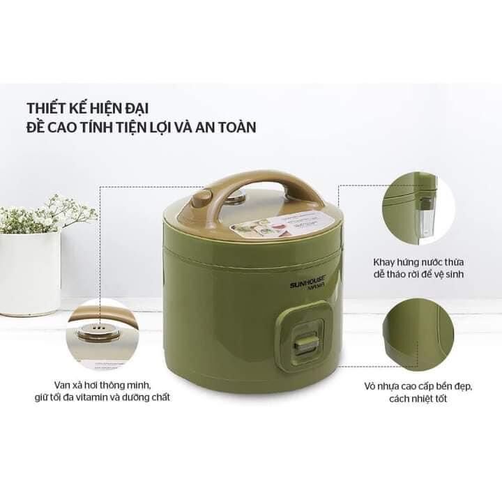 Nồi cơm điện 1.8L sunhouse mama SHD8665G