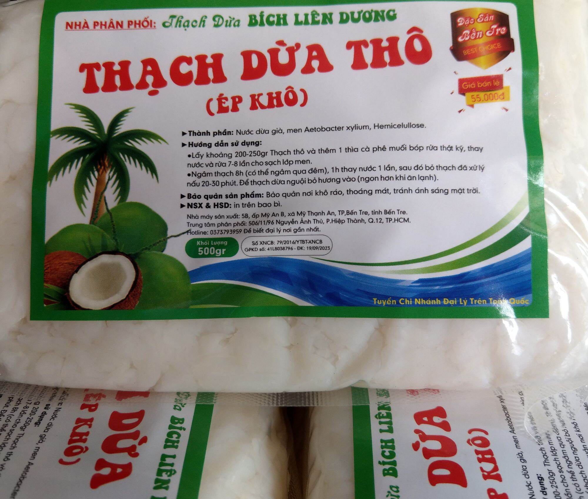 THẠCH DỪA THÔ BÍCH LIÊN DƯƠNG 10 gói 5kg giá bì 550k giảm còn 290000 cho khách sỹ(Tặng kèm hương)