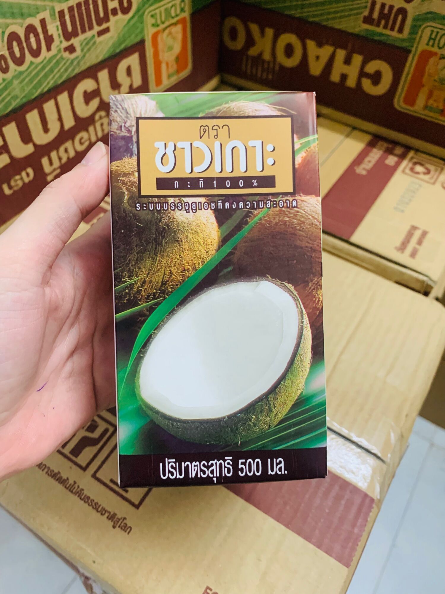 Nước cốt dừa hộp 500ml Chaokoh Thái