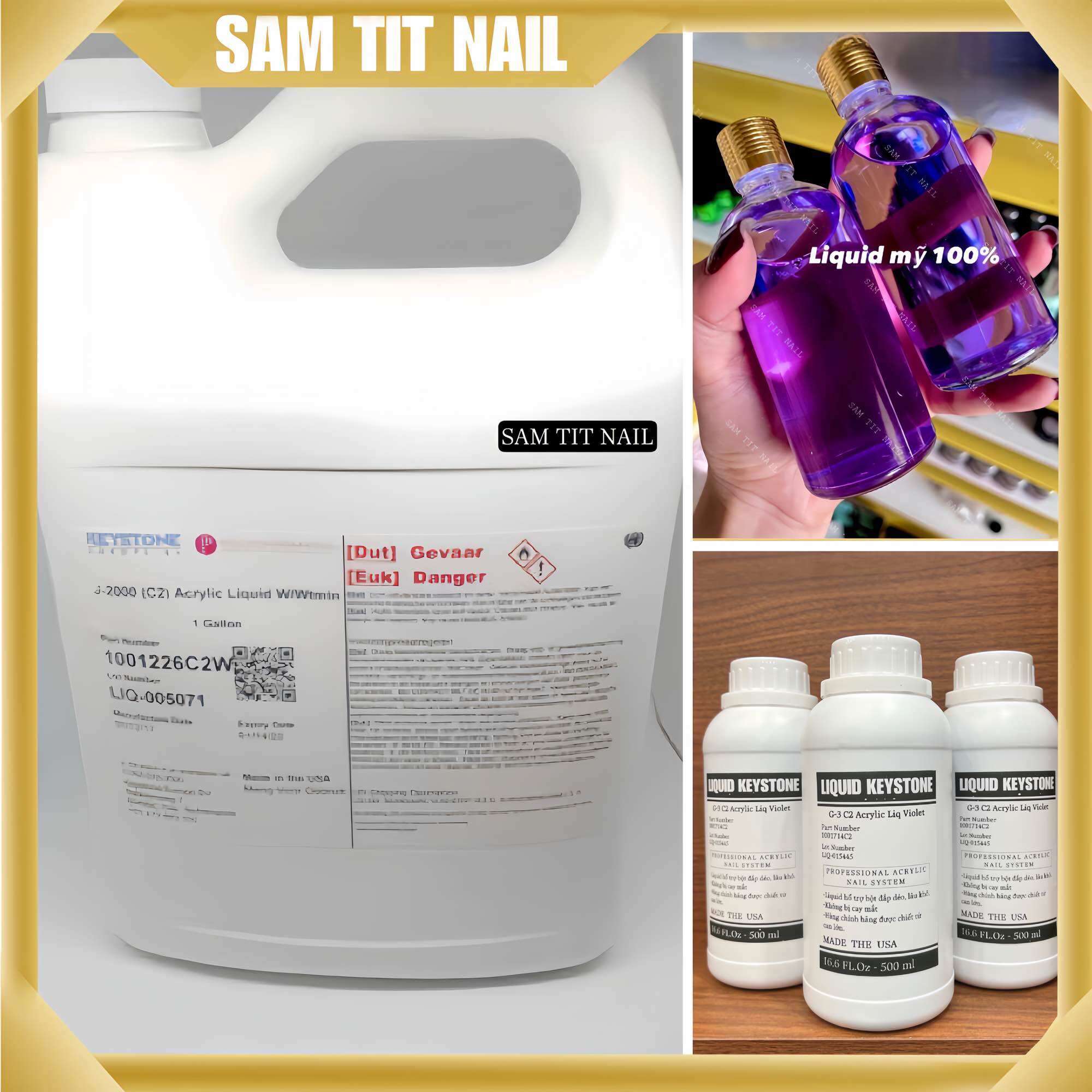Dung dịch LIQUID Mỹ đắp móng bột 100ml hàng cao cấp chuẩn Mỹ
