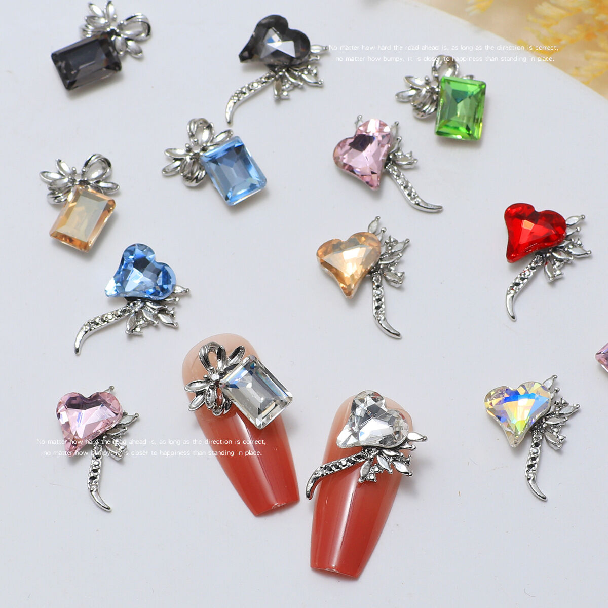 Charm đá khối k9 - charm nail