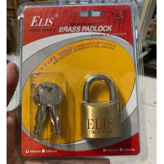 Ổ khoá Elis chính hãng 4cm chìa khoá 4 cạnh