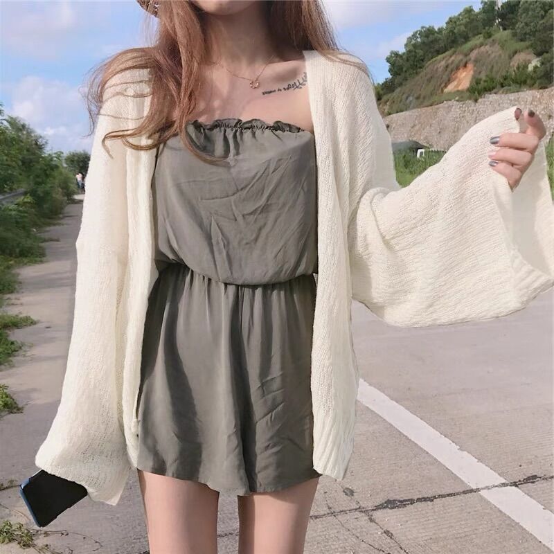 Áo khoác len cardigan ( ảnh thật )(mỏng nhẹ)